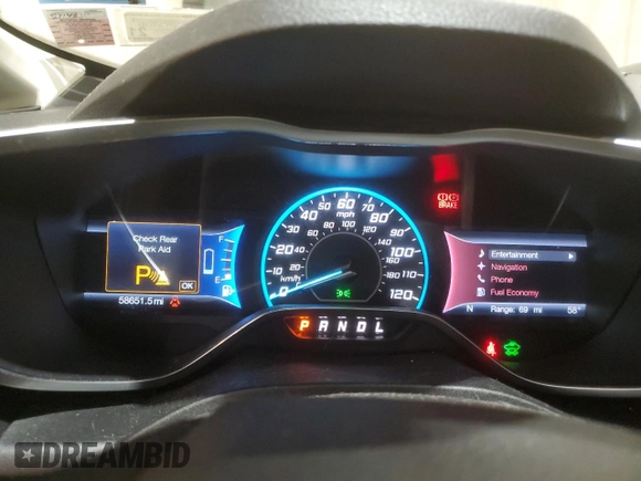 2017 Ford C-Max Energi SE with VIN 1FADP5EU3HL104777, listed as a Copart auction lot 44880974 with 58,651 mi miles. Bid and sale history available at carsss.com. Image 9.