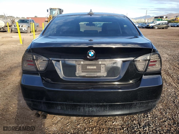 2007 BMW 3 Series 328i with VIN WBAVA335X7KX79317, listed as a Copart auction lot 86618934 with 122,259 mi miles and Salvage Title. Bid and sale history available at carsss.com. Image 6.