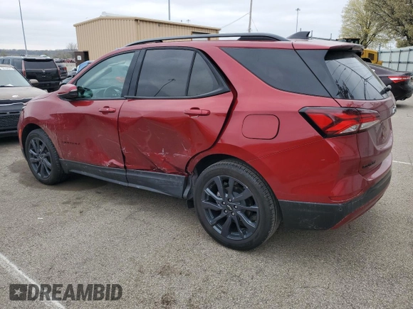 2024 Chevrolet Equinox RS with VIN 3GNAXMEG9RS221056, listed as a Copart auction lot 52902715 with 11,715 mi miles and Salvage Title. Bid and sale history available at DreamBid. Image 2.