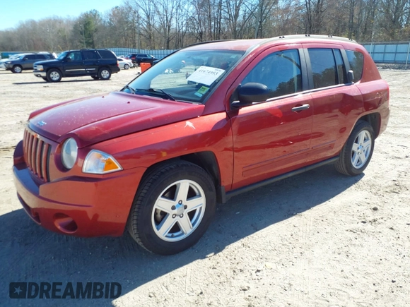 2008 Jeep Compass Sport with VIN 1J8FT470X8D683997, listed as a IAAI auction lot 41674953 with 208,646 mi miles. Bid and sale history available at carsss.com. Image 2.