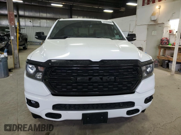 2022 Ram 1500 Big Horn with VIN 1C6SRFMT3NN391071, listed as a Copart auction lot 52592825 with 52,682 mi miles and Salvage title. Bid and sale history available at DreamBid. Image 5.