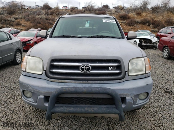 2002 Toyota Sequoia Limited with VIN 5TDZT38A72S093306, listed as a Copart auction lot 86408784 with 0 mi miles and Salvage Title. Bid and sale history available at carsss.com. Image 5.