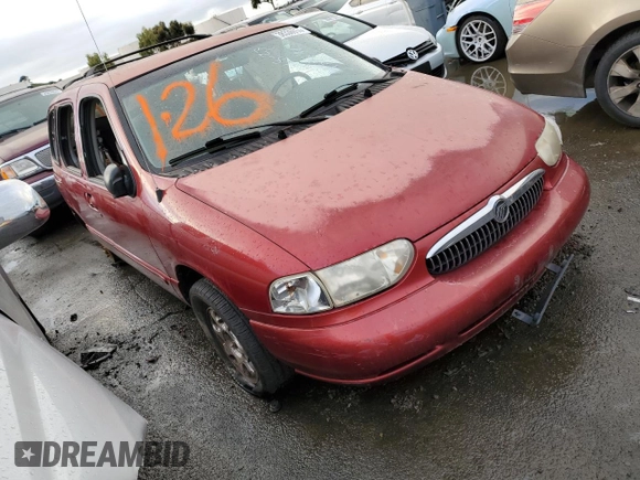1999 Mercury Villager z VIN 4M2XV11TXXDJ03146, wystawiony jako Copart lot #38336914 z przebiegiem 94 061 mil mil oraz Nie do naprawy • Non repairable. Historia ofert i sprzedaży dostępna na DreamBid. Obrazek 4.