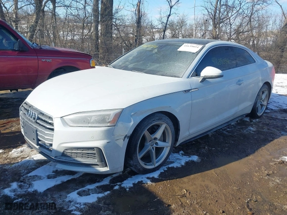 2018 Audi A5 Coupe Premium Plus with VIN WAUTNAF57JA026143, listed as a IAAI auction lot 41639054 with 118,022 mi miles. Bid and sale history available at carsss.com. Image 17.