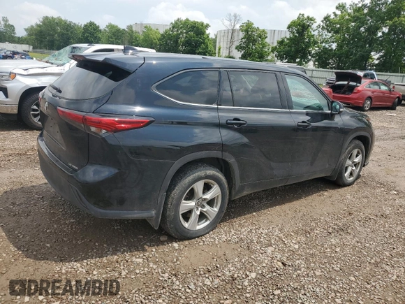 2020 Toyota Highlander LE with VIN 5TDBZRBH8LS033318, listed as a Copart auction lot 62912405 with 69,525 mi miles and Salvage title. Bid and sale history available at DreamBid. Image 3.