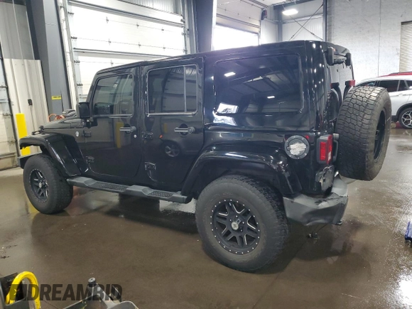 2012 Jeep Wrangler Unlimited Sahara with VIN 1C4BJWEG8CL235893, listed as a Copart auction lot 58195585 with 142,179 mi miles and Salvage title. Bid and sale history available at DreamBid. Image 2.