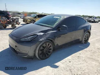 2022 Tesla Model Y Performance with VIN 7SAYGDEF5NF574382, listed as a Copart auction lot 48531565 with 35,165 mi miles and Salvage title. Bid and sale history available at DreamBid. Image 1.