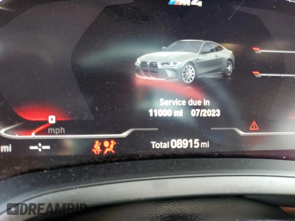 2021 BMW M4 Competition with VIN WBS33AZ02MCH58788, listed as a Copart auction lot 54909972 with 8,915 mi miles. Bid and sale history available at carsss.com. Image 8.