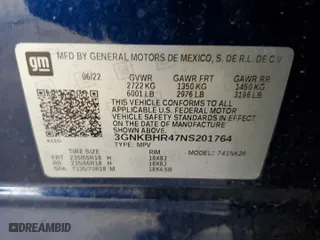 2022 Chevrolet Blazer LT with VIN 3GNKBHR47NS201764, listed as a Copart auction lot 82762934 with 27,798 mi miles and Salvage Title. Bid and sale history available at carsss.com. Image 13.