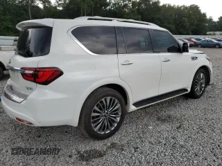 2021 Infiniti QX80 SENSORY with VIN JN8AZ2BF7M9715869, listed as a Copart auction lot 65328444 with 56,513 mi miles and Salvage Title. Bid and sale history available at carsss.com. Image 3.