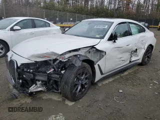 2022 BMW i4 eDrive40 with VIN WBY73AW01NFM83911, listed as a Copart auction lot 84161254 with 46,916 mi miles and Salvage Title. Bid and sale history available at carsss.com. Image 1.