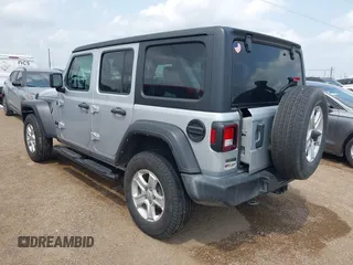 2022 Jeep Wrangler Unlimited Willys Sport with VIN 1C4HJXDM4NW175782, listed as a IAAI auction lot 42073544 with 129,299 mi miles and . Bid and sale history available at DreamBid. Image 3.