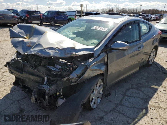 2013 Hyundai Elantra Limited with VIN KMHDH4AE1DU977962, listed as a Copart auction lot 50309165 with 104,206 mi miles and Salvage Title. Bid and sale history available at carsss.com. Image 1.