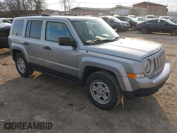 2017 Jeep Patriot Sport with VIN 1C4NJPBA4HD118509, listed as a IAAI auction lot 41610448 with 98,970 mi miles. Bid and sale history available at carsss.com. Image 1.