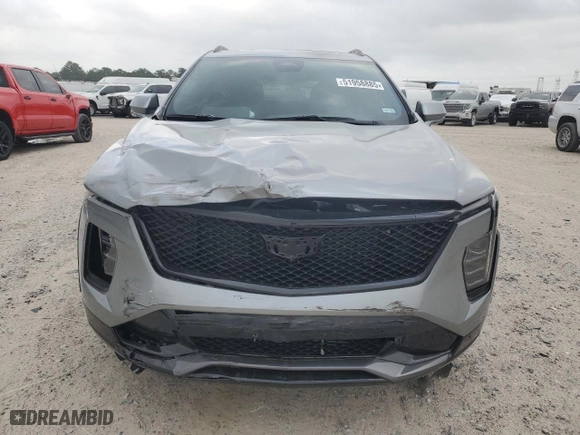 2025 Cadillac XT4 AWD Sport with VIN 1GYFZFR48SF115822, listed as a Copart auction lot 51958885 with 6,635 mi miles and Salvage Title. Bid and sale history available at carsss.com. Image 5.