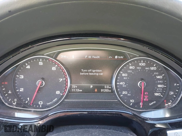 2017 Audi A8 L Sport with VIN WAU43AFD2HN000635, listed as a IAAI auction lot 41686835 with 91,203 mi miles. Bid and sale history available at carsss.com. Image 7.