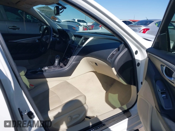 2014 Infiniti Q50 Hybrid Sport with VIN JN1AV7AP0EM691057, listed as a IAAI auction lot 41836162 with 147,477 mi miles and . Bid and sale history available at DreamBid. Image 5.
