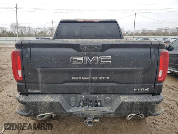 2021 GMC Sierra 1500 AT4 with VIN 3GTP9EED2MG182802, listed as a Copart auction lot 88715745 with 0 mi miles and Salvage Title. Bid and sale history available at carsss.com. Image 6.