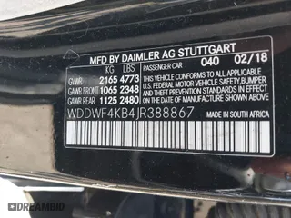 2018 Mercedes-Benz C-Class C 300 with VIN WDDWF4KB4JR388867, listed as a IAAI auction lot 40252410 with 78,846 mi miles. Bid and sale history available at carsss.com. Image 9.