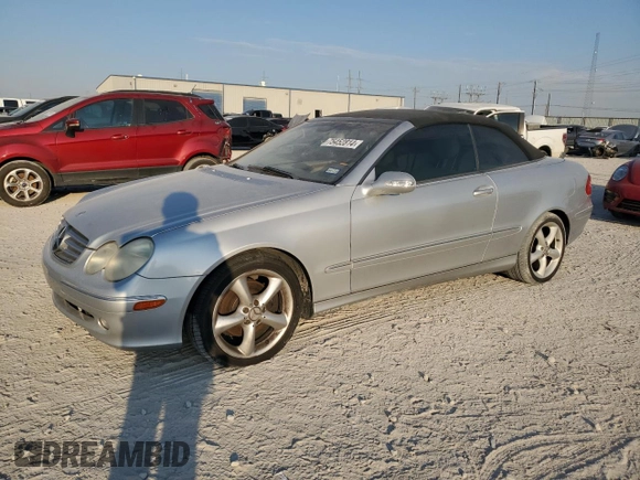 2005 Mercedes-Benz CLK 320 z VIN WDBTK65G15T047512, wystawiony jako Copart lot #75452814 z przebiegiem 131 655 mil mil oraz Czysty tytuł • Clean title. Historia ofert i sprzedaży dostępna na DreamBid. Obrazek 1.
