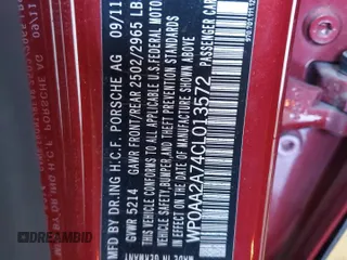 2012 Porsche Panamera z VIN WP0AA2A74CL013572, wystawiony jako Copart lot #44519805 z przebiegiem 145 545 mil mil oraz Szkoda całkowita • Salvage title. Historia ofert i sprzedaży dostępna na DreamBid. Obrazek 12.