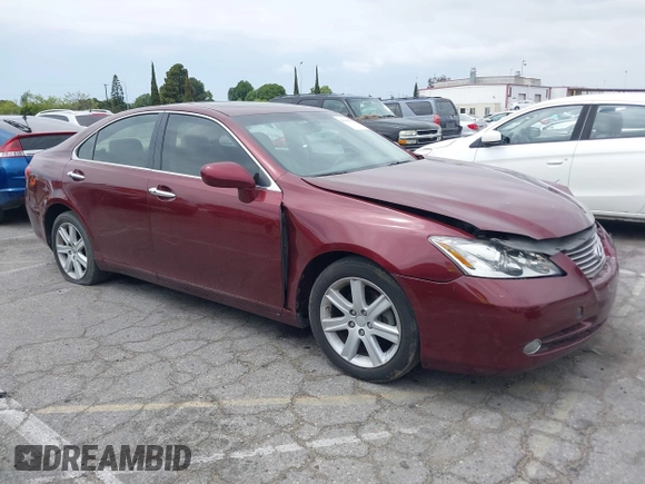 2008 Lexus ES 350 with VIN JTHBJ46G882263272, listed as a IAAI auction lot 42139070 with 144,604 mi miles. Bid and sale history available at carsss.com. Image 1.