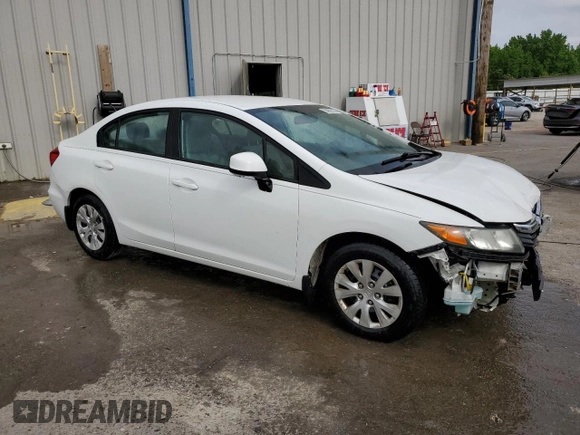 2012 Honda Civic LX с VIN 19XFB2F57CE098877, выставлен на аукционе Copart как лот 56989265 с пробегом 136 036 миль миль и Списание • Salvage title. История ставок и продаж доступна на DreamBid. Изображение 4.