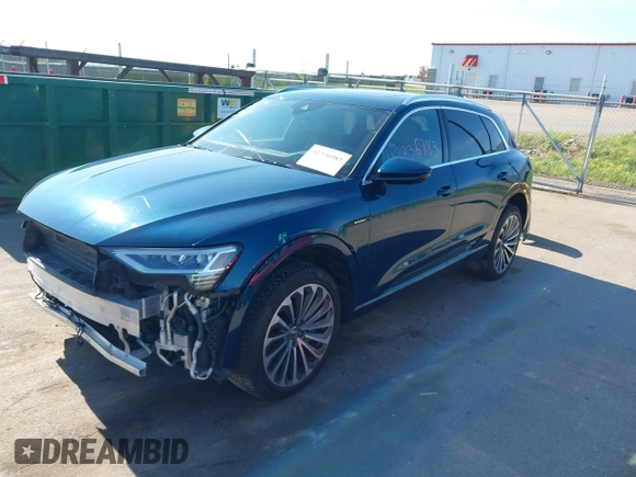 2019 Audi e-tron Prestige with VIN WA1VABGE0KB009718, listed as a IAAI auction lot 42336983 with 54,871 mi miles and . Bid and sale history available at DreamBid. Image 20.