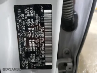 2022 Hyundai IONIQ 5 SE with VIN KM8KMDAF5NU065753, listed as a Copart auction lot 42468475 with 41,432 mi miles and Salvage Title. Bid and sale history available at carsss.com. Image 13.