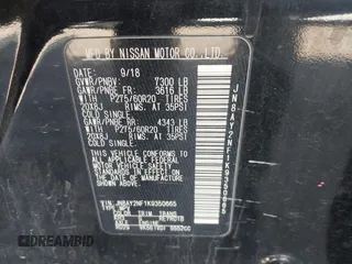 2019 Nissan Armada Platinum with VIN JN8AY2NF1K9350665, listed as a IAAI auction lot 41371514 with 111,133 mi miles. Bid and sale history available at carsss.com. Image 9.