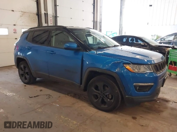 2019 Jeep Compass Latitude with VIN 3C4NJDBB7KT741048, listed as a IAAI auction lot 41597839 with 59,431 mi miles and . Bid and sale history available at DreamBid. Image 1.