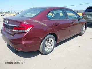 2014 Honda Civic LX with VIN 19XFB2F58EE261765, listed as a IAAI auction lot 42151335 with 55,881 mi miles. Bid and sale history available at carsss.com. Image 4.