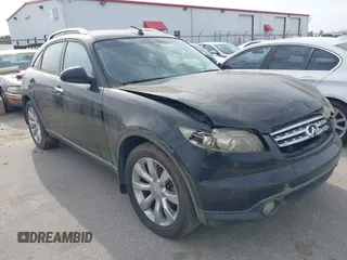 2004 Infiniti FX with VIN JNRBS08W94X401636, listed as a IAAI auction lot 41872977 with 146,653 mi miles. Bid and sale history available at carsss.com. Image 1.