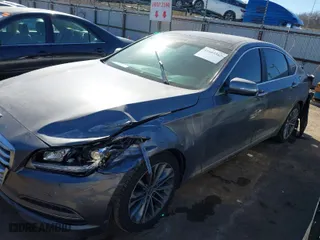 2015 Hyundai Genesis 3.8L with VIN KMHGN4JE1FU089897, listed as a IAAI auction lot 41687367 with 110,974 mi miles. Bid and sale history available at carsss.com. Image 14.