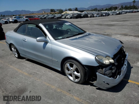 2005 Mercedes-Benz CLK 320 with VIN WDBTK65G35T046524, listed as a Copart auction lot 59342025 with 170,760 mi miles and Salvage title. Bid and sale history available at DreamBid. Image 4.