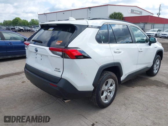 2021 Toyota RAV4 Hybrid XLE with VIN 2T3RWRFV6MW114082, listed as a IAAI auction lot 42038315 with 50,009 mi miles. Bid and sale history available at carsss.com. Image 4.