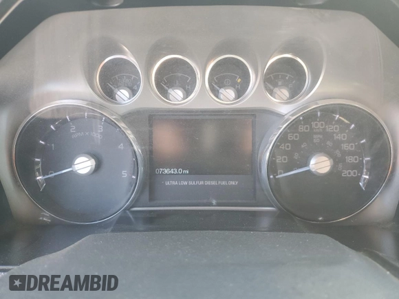 2013 Ford F-350 Platinum with VIN 1FT8W3BT2DEB31868, listed as a Copart auction lot 64460155 with 118,516 mi miles and Salvage title. Bid and sale history available at DreamBid. Image 9.