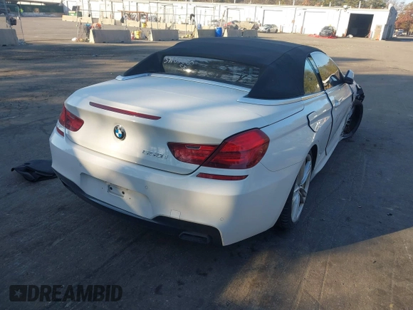 2012 BMW 6 Series 650i with VIN WBALZ3C51CDL73084, listed as a IAAI auction lot 41656473 with 61,152 mi miles. Bid and sale history available at carsss.com. Image 4.