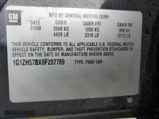 2008 Chevrolet Malibu LT w/1LT with VIN 1G1ZH57BX8F207789, listed as a Copart auction lot 46295765 with 151,753 mi miles and Salvage Title. Bid and sale history available at carsss.com. Image 12.