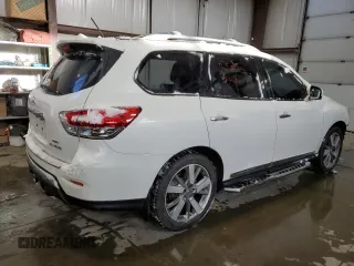 2014 Nissan Pathfinder Platinum with VIN 5N1AR2MM8EC658430, listed as a Copart auction lot 46711815 with 108,376 mi miles and Salvage title. Bid and sale history available at DreamBid. Image 3.
