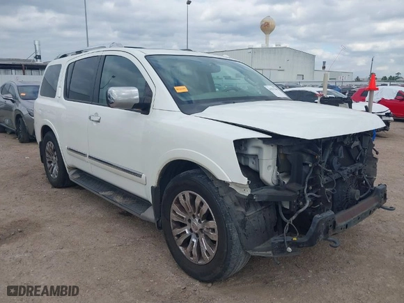 2015 Nissan Armada SV with VIN 5N1BA0ND5FN600845, listed as a IAAI auction lot 41531206 with 185,476 mi miles. Bid and sale history available at carsss.com. Image 1.