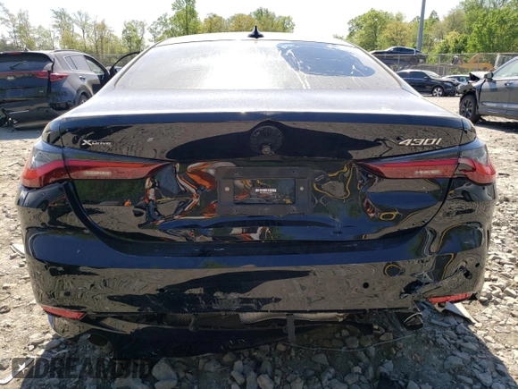2022 BMW 4 Series 430i xDrive with VIN WBA73AP0XNCJ59810, listed as a Copart auction lot 54379575 with 21,961 mi miles and Salvage title. Bid and sale history available at DreamBid. Image 6.