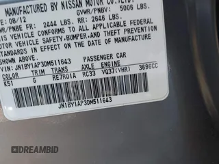 2013 Infiniti M37 with VIN JN1BY1AP3DM511643, listed as a IAAI auction lot 41166670 with Not Provided miles. Bid and sale history available at carsss.com. Image 9.