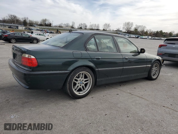 2001 BMW 7 Series 740i с VIN WBAGG83401DN86357, выставлен на аукционе Copart как лот 49689955 с пробегом Не указан миль и Списание • Salvage title. История ставок и продаж доступна на DreamBid. Изображение 3.