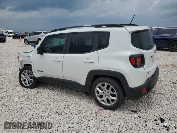 2017 Jeep Renegade Latitude with VIN ZACCJABB9HPG52068, listed as a Copart auction lot 55065385 with 57,773 mi miles and Salvage title. Bid and sale history available at DreamBid. Image 2.