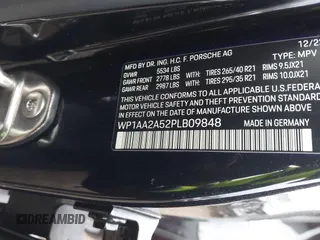 2023 Porsche Macan with VIN WP1AA2A52PLB09848, listed as a IAAI auction lot 41816128 with 19,975 mi miles. Bid and sale history available at carsss.com. Image 9.