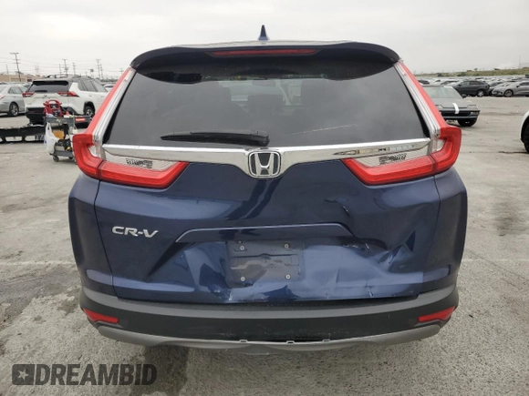 2019 Honda CR-V EX with VIN 5J6RW1H53KA003056, listed as a Copart auction lot 50590105 with 49,607 mi miles and Salvage Title. Bid and sale history available at carsss.com. Image 6.