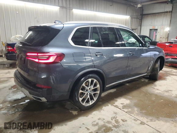 2021 BMW X5 xDrive40i with VIN 5UXCR6C00M9G00599, listed as a Copart auction lot 51536795 with 55,422 mi miles and Salvage title. Bid and sale history available at DreamBid. Image 3.