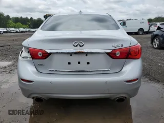 2015 Infiniti Q50 with VIN JN1BV7AR7FM398120, listed as a Copart auction lot 58540555 with 122,864 mi miles and Salvage title. Bid and sale history available at DreamBid. Image 6.