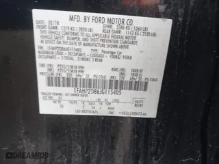 2018 Ford Taurus SE with VIN 1FAHP2D86JG115405, listed as a IAAI auction lot 41217621 with 87,000 mi miles. Bid and sale history available at carsss.com. Image 9.